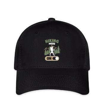 Mode randonnée activé - Randonnée Montagnes Nature Cadeau - Casquette Flexfit - noir - Devant