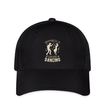 Happiness is Square Dancing - Country Fan - Flexfit Cap - Schwarz - Vorne