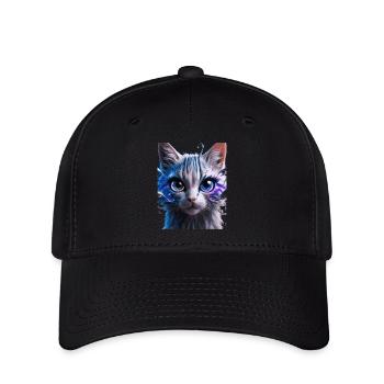 Space Cat - Flexfit Cap - black - Front