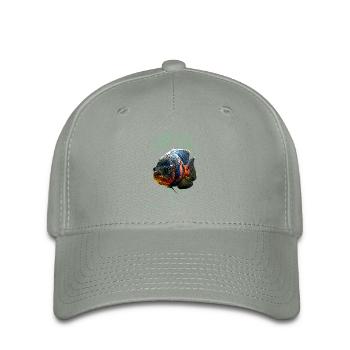Oscar Fish Water Change Monster Fish - Flexfit Cap - green-grey - Front