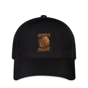 Ernsthaft über Diskusfischhalter Aquarianer - Flexfit Cap - Schwarz - Vorne