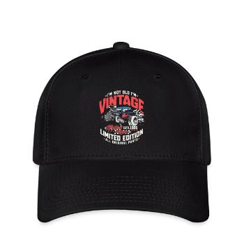 Jahrgang 1995 Geburtstag Hot Rod Auto Geschenk - Flexfit Cap - Schwarz - Vorne