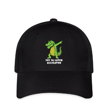 A plus tard - Dabbing d’alligator - Crocodile - Casquette Flexfit - noir - Devant