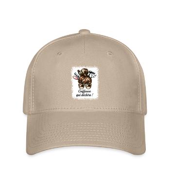 Dutt-Friseur, der den Super-Schminktisch zerreißt - Flexfit Cap - Khaki - Vorne