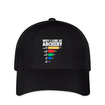 Bogenschießen Bogenschießen Humor Bogenschießen - Flexfit Cap - Schwarz - Vorne
