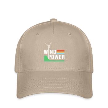 Windrad Windenergie Windkraft - Flexfit Cap - Khaki - Vorne