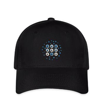 Winter Donuts mit Sternen. - Flexfit Cap - Schwarz - Vorne
