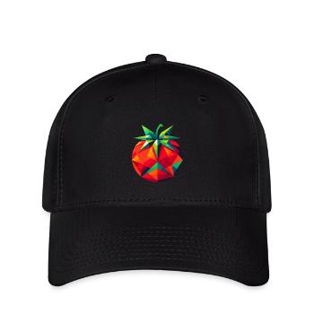 Abstract Geometric Tomato - Color Design - Flexfit Cap - black - Front