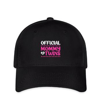 Zwilling Mutter Zwillinge Mama Geschenk - Flexfit Cap - Schwarz - Vorne