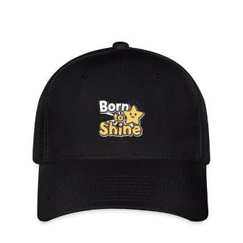 Born to Shine – Strahlender Stern - Flexfit Cap - black - Front
