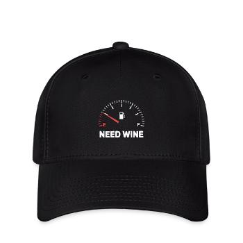 Réservoir vide – besoin de vin maintenant ! - Casquette Flexfit - noir - Devant