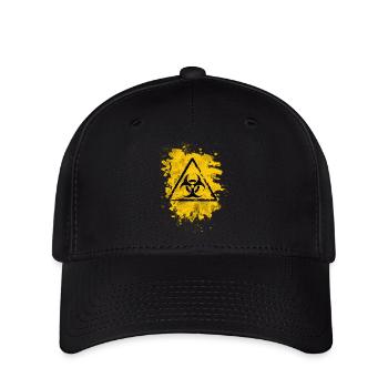 Biohazard – bleached grungy look - Flexfit Cap - Schwarz - Vorne