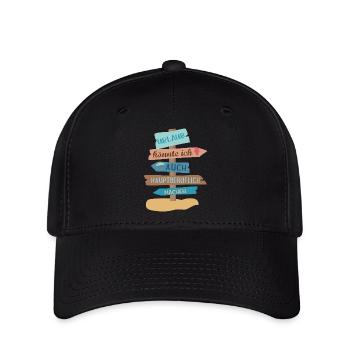 Urlaub - Flexfit Cap - Schwarz - Vorne