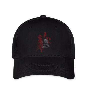 Mute cry from the sea, in white / red - Flexfit Cap - black - Front