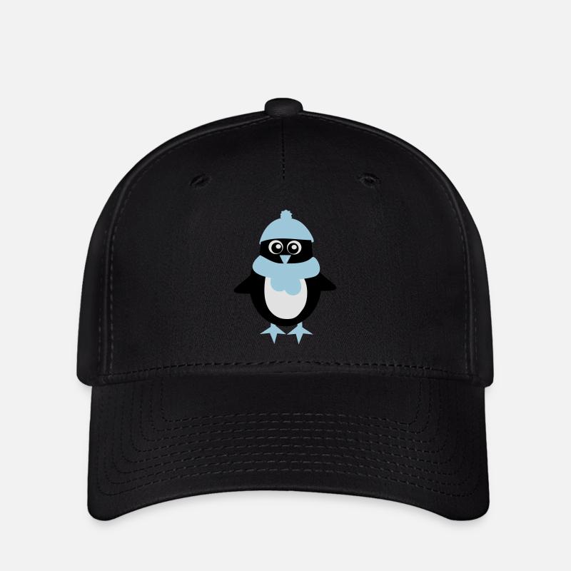 Penguin - Winter - Christmas - Flexfit Cap - black