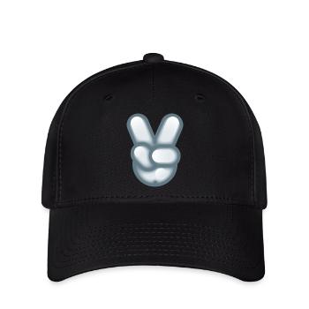 Smiley Hand Signal Peace - Flexfit Cap - black - Front