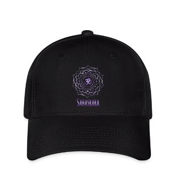 Mandala Om Sahasrara Purple Design - Flexfit Cap - black - Front