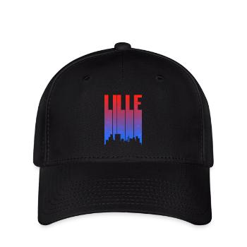 Lille City Skyline Gradient - Flexfit Cap - black - Front