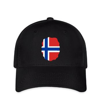 Norwegen Flagge Skandinavien Norwegische Fahne - Flexfit Cap - Schwarz - Vorne