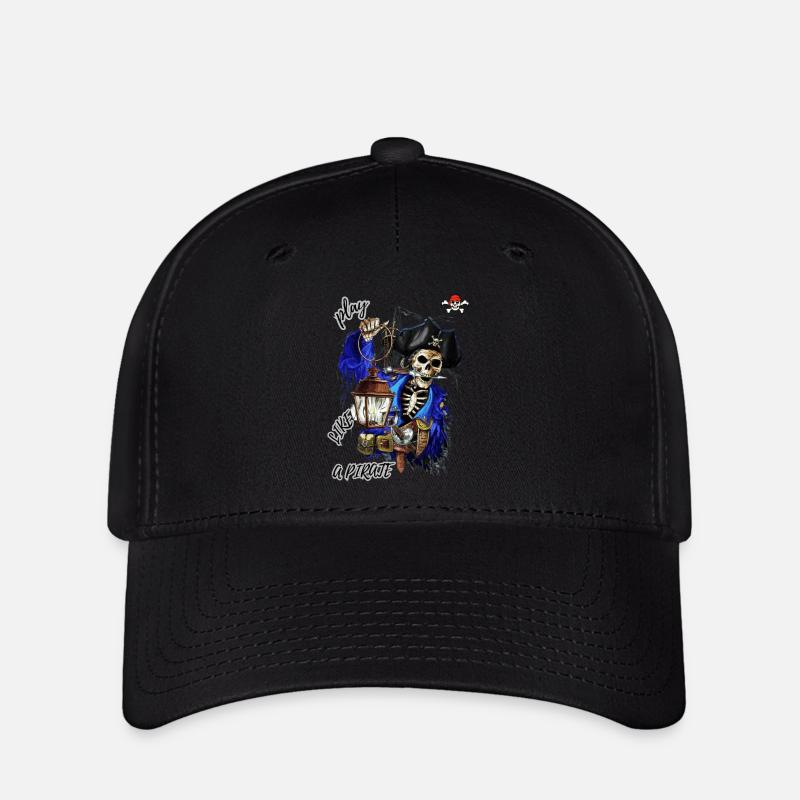 Jouez comme un pirate - Casquette Flexfit - noir