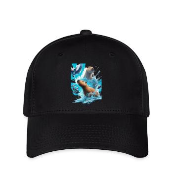 Deux Capybaras - Casquette Flexfit - noir - Devant