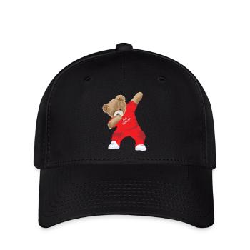 Dabbing Teddy - Flexfit Cap - Schwarz - Vorne