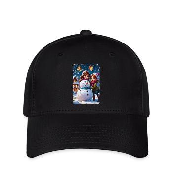 personalisiertes Design-Muttergeschenk - Flexfit Cap - Schwarz - Vorne