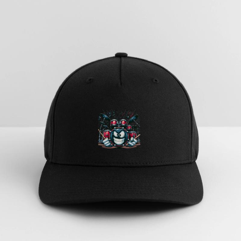 Drum Some Fun! 🥁 Whimsical Drum Set Character Flexfit Cap