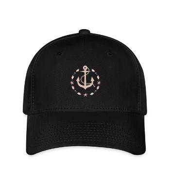 Anker Muscheln - Flexfit Cap - Schwarz - Vorne