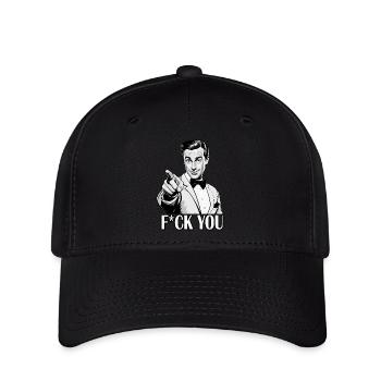 Retro Mann - FUCK YOU - Flexfit Cap - Schwarz - Vorne