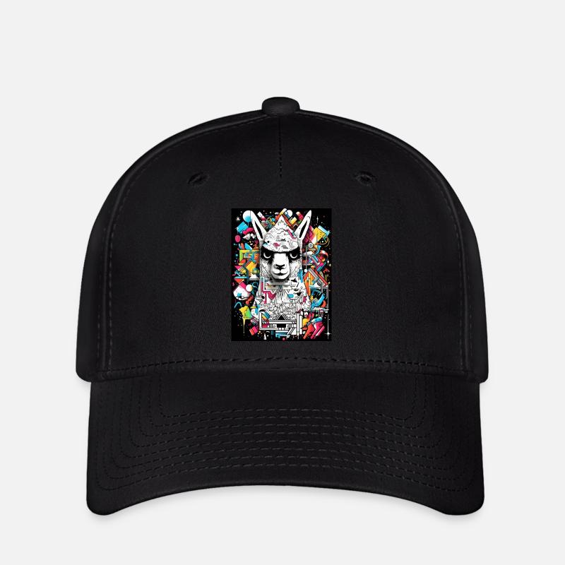 [MB] Cool llama from the block - Flexfit Cap - black