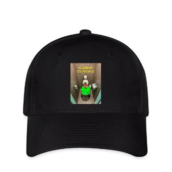 Allergique aux personnes - Casquette Flexfit - noir - Devant