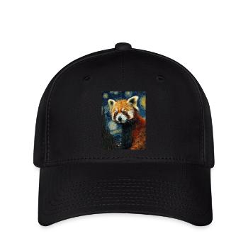 Panda Roux, Van Gogh, Style - Casquette Flexfit - noir - Devant