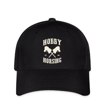 Hobby Horsing - Équitation de loisir de style vintage - Casquette Flexfit - noir - Devant
