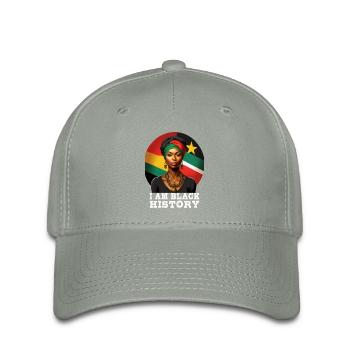 Je suis l’histoire des Noirs - Casquette Flexfit - gris vert - Devant