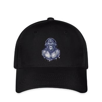 Muscle Gorilla Beats Gym Motivation - Flexfit Cap - Schwarz - Vorne