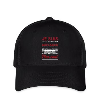 Je suis une maman motarde - Casquette Flexfit - noir - Devant