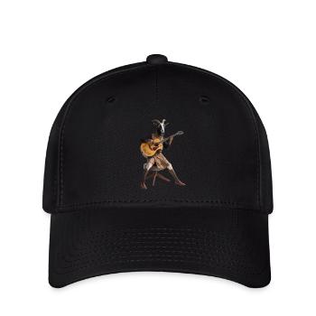 chevre guitare - Casquette Flexfit - noir - Devant