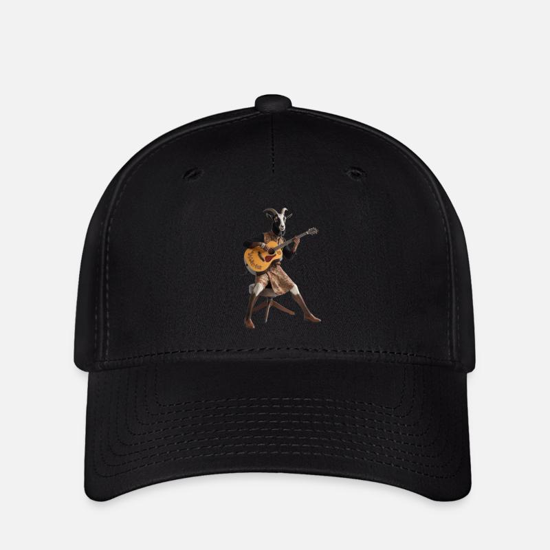 chevre guitare - Casquette Flexfit - noir