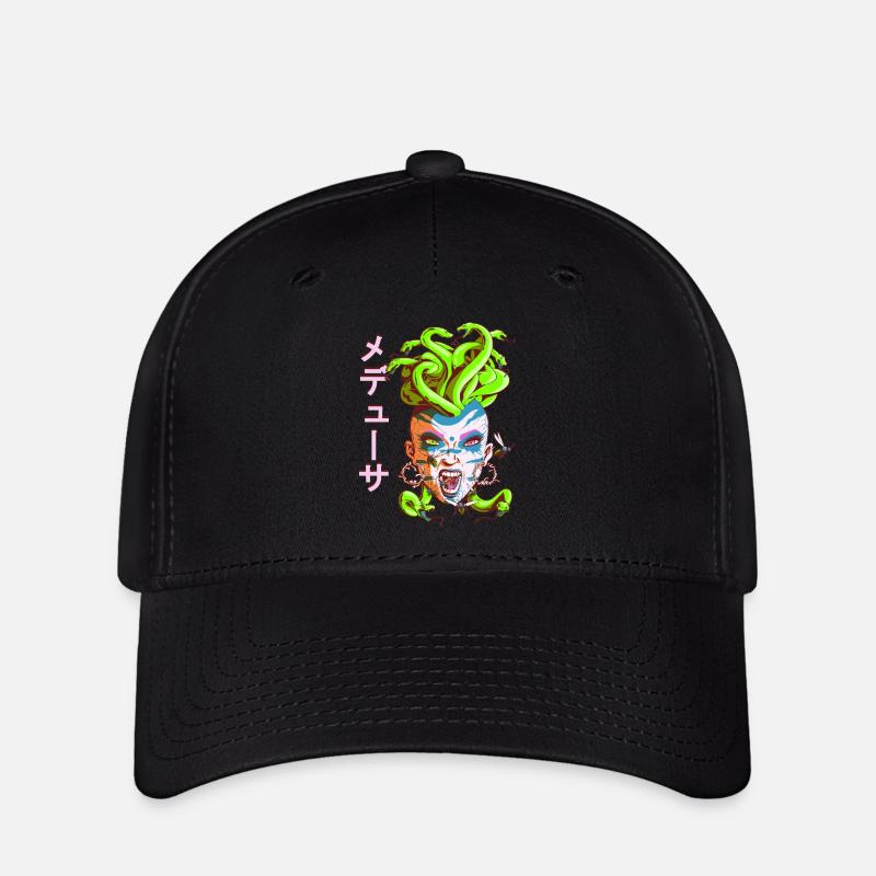 Medusa Punk - Flexfit Cap - Schwarz