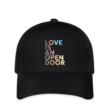 LOVE IS AN OPEN DOOR - Flexfit Cap - Schwarz - Vorne