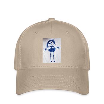 kinderbild mensch - Flexfit Cap - Khaki - Vorne