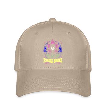 Flower Power Illustration Audacieux Bleu Violet Mutant - Casquette Flexfit - kaki - Devant
