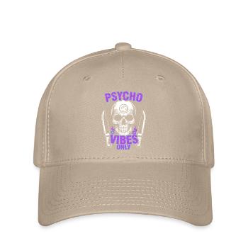 Crâne Psycho Vibes - Casquette Flexfit - kaki - Devant