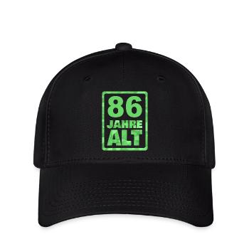 Jahr 86 - Flexfit Cap - Schwarz - Vorne