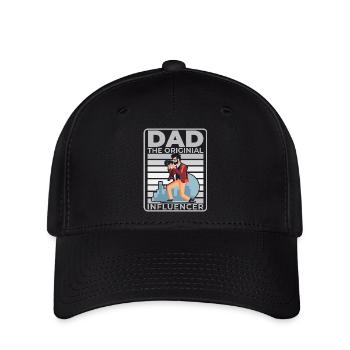 Papa: Der ursprüngliche Influencer - Flexfit Cap - Schwarz - Vorne