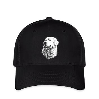 Great Pyrenees Portrait Pyrenean Mountain Dog Dogs - Flexfit Cap - black - Front