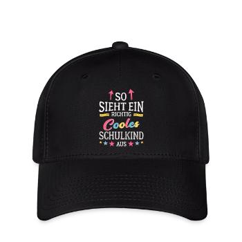 So sieht ein richtig cooles Schulkind aus - Flexfit Cap - Schwarz - Vorne