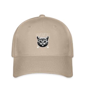 Warning Cat Kitty Gift - Flexfit Cap - khaki - Front