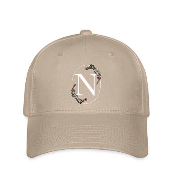 Buchstabe N - Flexfit Cap - Khaki - Vorne